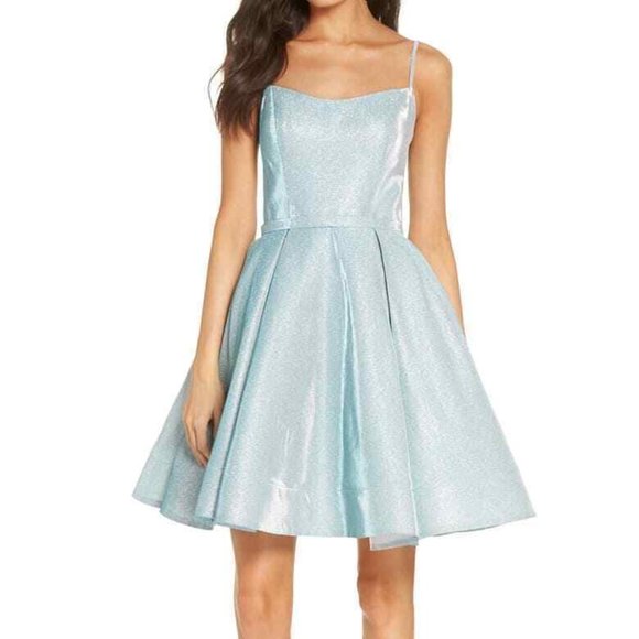 MAC DUGGAL SHIMMERING ICE FIT & FLARE DRESS sz 16 - Picture 1 of 7